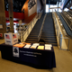 Voting equipment in Atlanta’s State Farm Arena, displayed on a media tour in July.